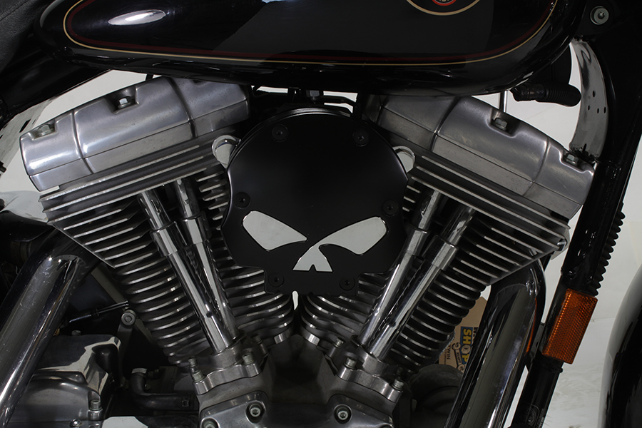 Wyatt Gatling Black Skull Air Cleaner Kit for FLT & FXST 1993-2007