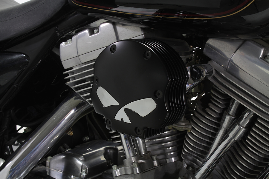 Wyatt Gatling Black Skull Air Cleaner Kit for FLT & FXST 1993-2007