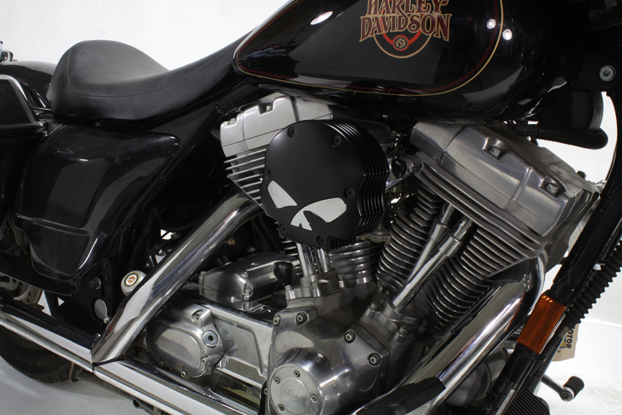 Wyatt Gatling Black Skull Air Cleaner Kit for FLT & FXST 1993-2007