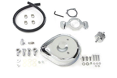 Tear Drop Air Cleaner Kit Smooth Chrome