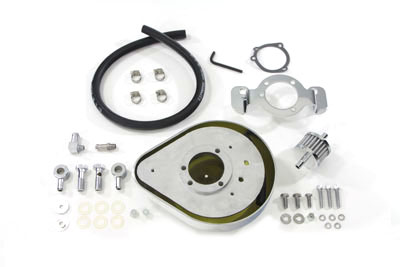 Tear Drop Air Cleaner Kit Smooth Chrome