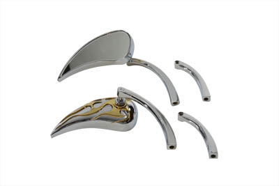 Tear Drop Mirror Set Chrome V-Twin 34-1578