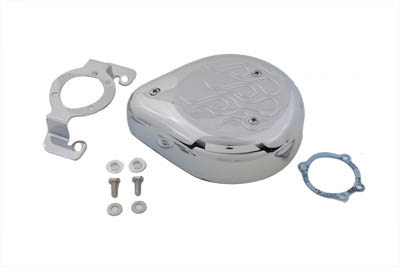Tear Drop Air Cleaner Kit Chrome Flame