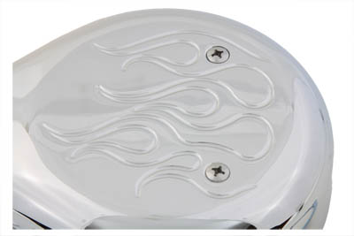 Tear Drop Air Cleaner Kit Chrome Flame