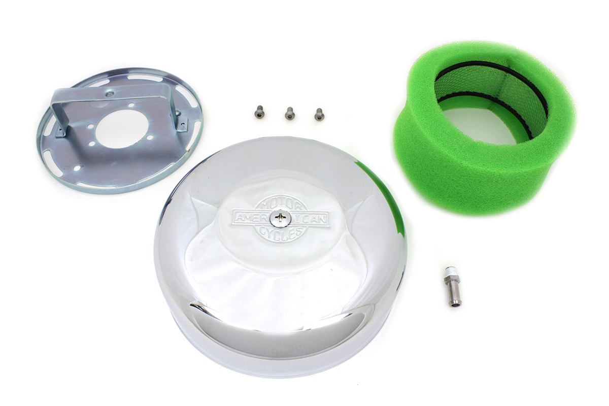 Round Air Cleaner Assembly Chrome