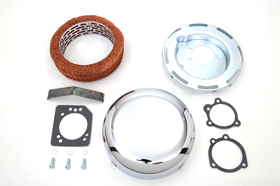 7 Round Air Cleaner Assembly Chrome