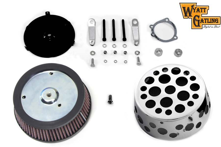 Swiss Cheese Air Cleaner Kit Chrome