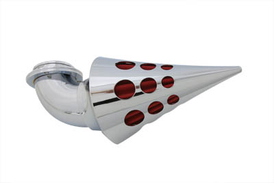 Chrome Cone Panzer Spike Style Air Cleaner w/ Holes for Harley