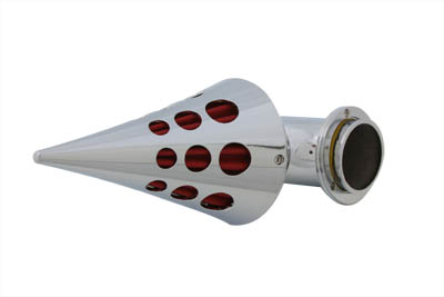 Chrome Cone Panzer Spike Style Air Cleaner w/ Holes for Harley