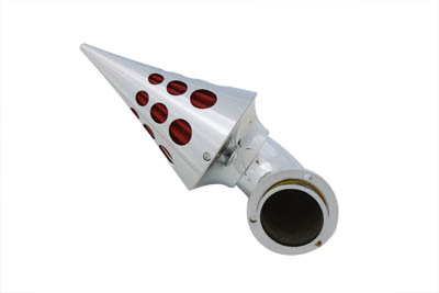 Chrome Cone Panzer Spike Style Air Cleaner w/ Holes for Harley