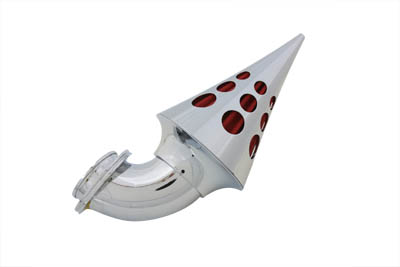 Chrome Cone Panzer Spike Style Air Cleaner w/ Holes for Harley