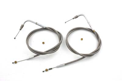 42 Stainless Steel Throttle and Idle Cable Set