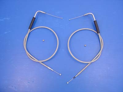 34-1/4 Stainless Steel Throttle and Idle Cable Set