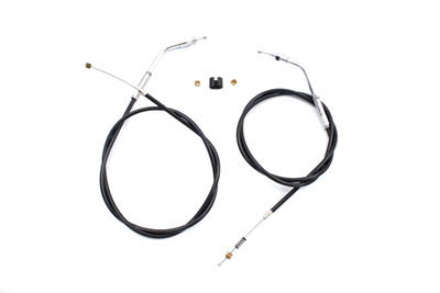 Black Throttle and Idle Cable Set with 44.81 Casing