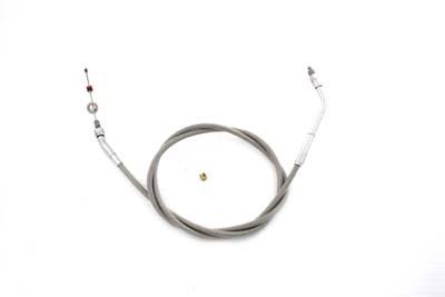 Braided Stainless Steel 1981-95 Harleys Throttle Cable 43" Casing