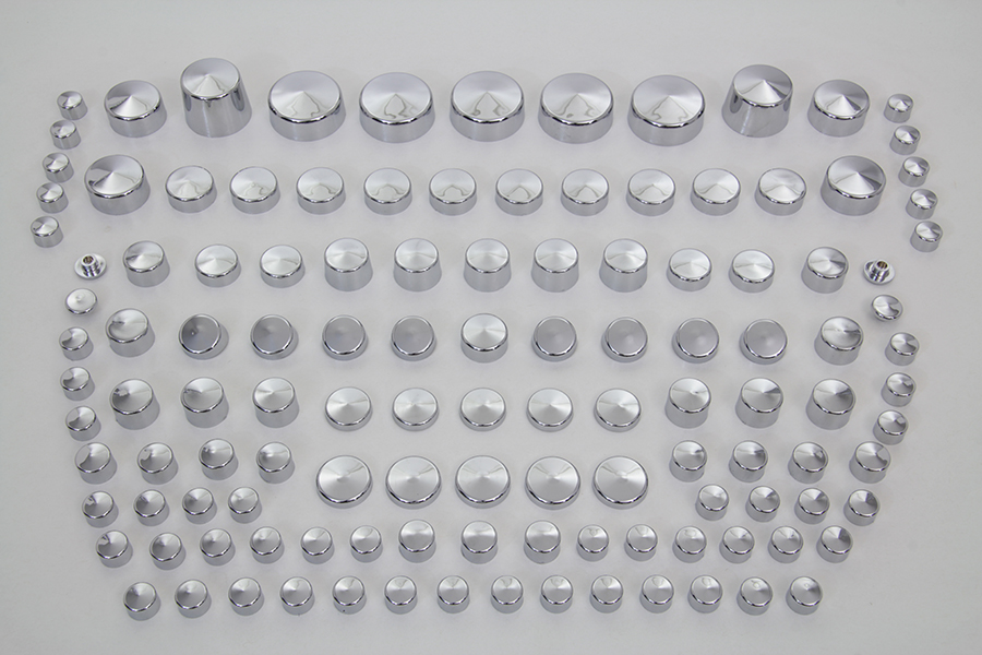 Wyatt Gatling Chrome Bolt Cap 125 Piece Cover Kit