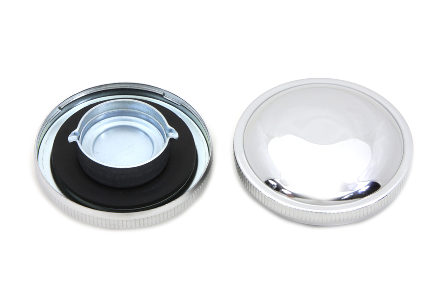 Stock Style Gas Cap Set Vented and Non-Vented Chrome