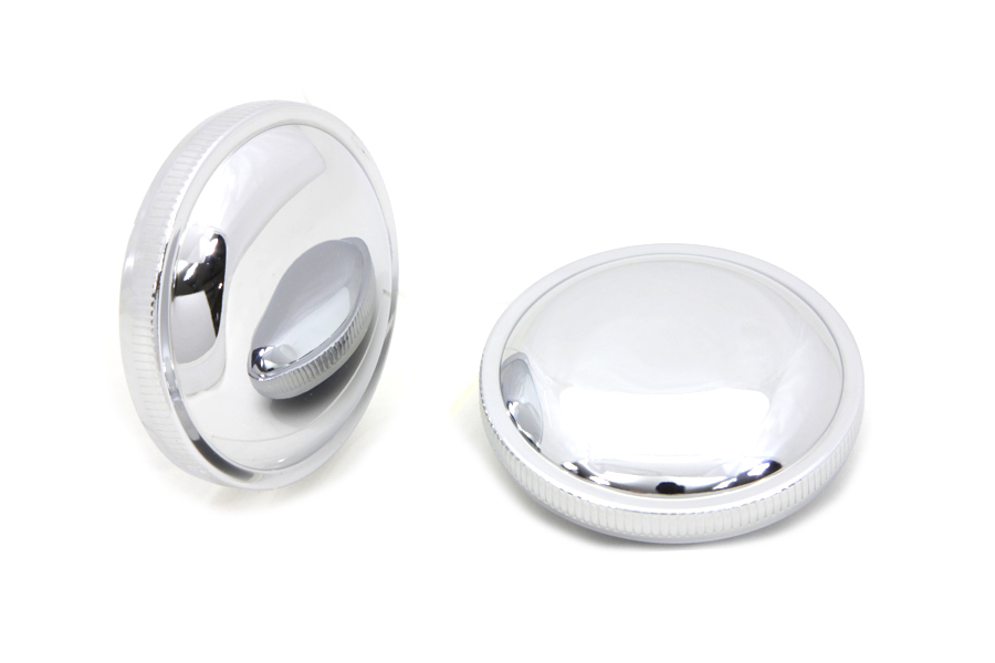 Stock Style Gas Cap Set Vented and Non-Vented Chrome