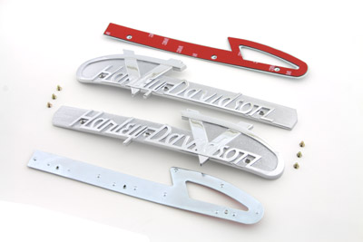 Gas Tank Emblems with Chrome Lettering