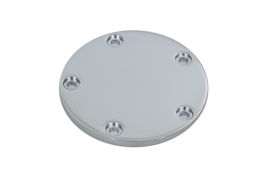 Smooth Flat Ignition System Cover 5-Hole Chrome