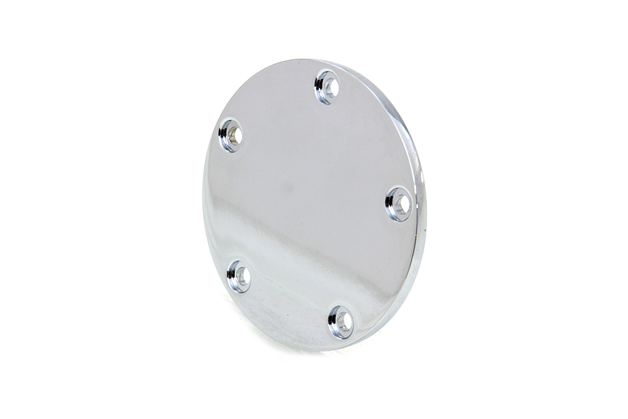 Smooth Flat Ignition System Cover 5-Hole Chrome