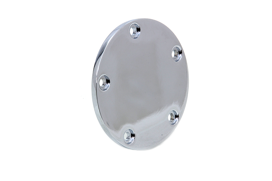 Smooth Flat Ignition System Cover 5-Hole Chrome