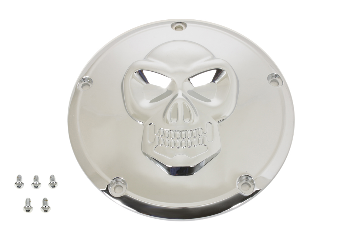 Skull Derby Cover Chrome