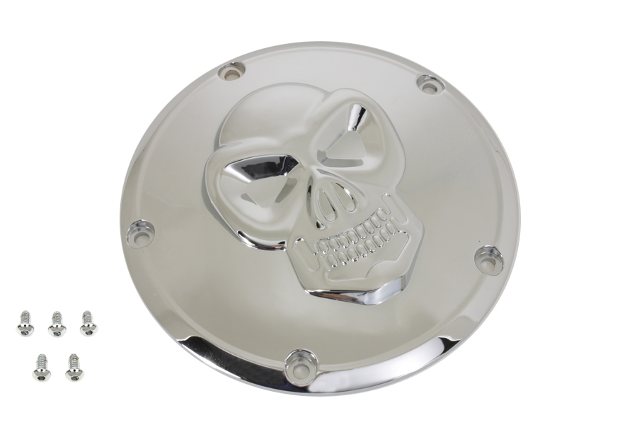 Skull Derby Cover Chrome