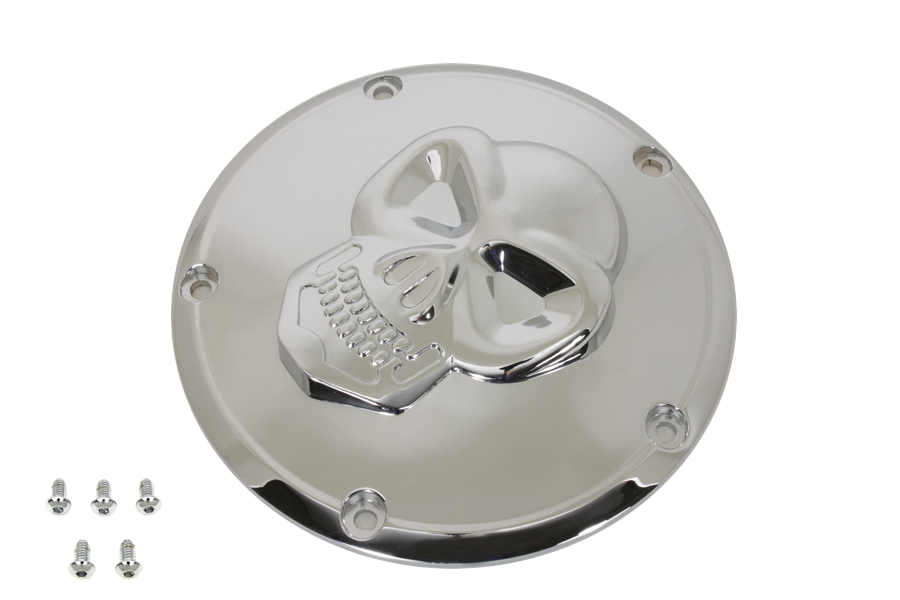 Skull Derby Cover Chrome