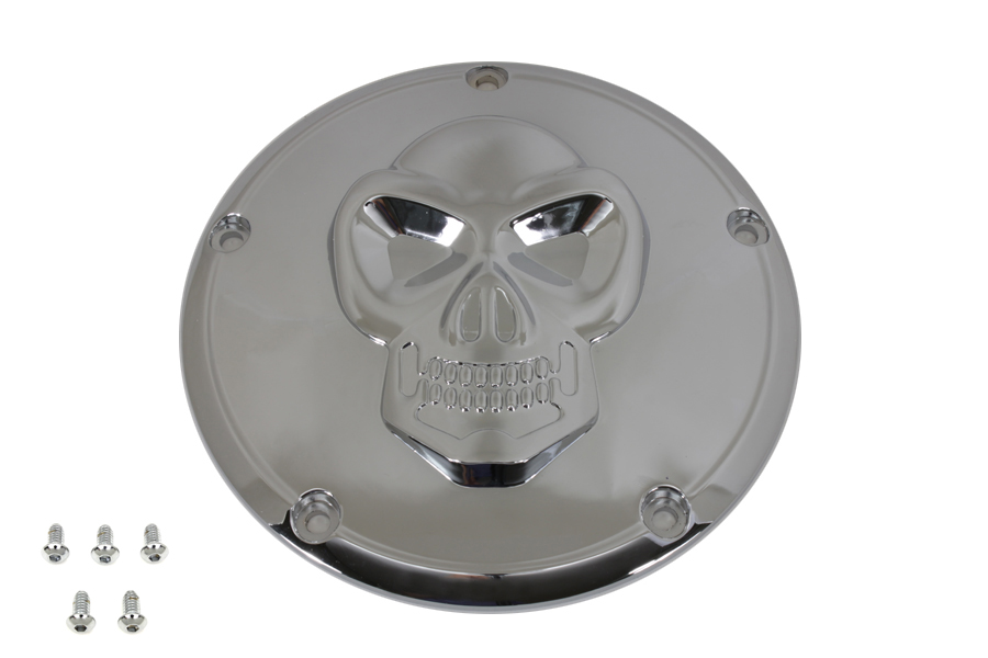 Skull Derby Cover Chrome