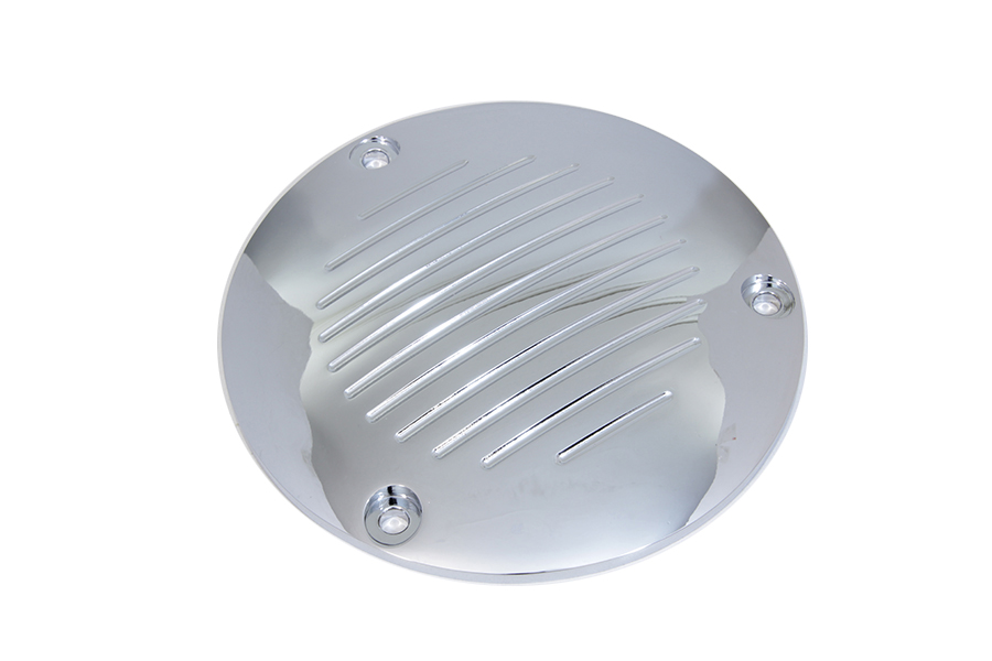 Chrome Grooved 3-Hole Derby Cover