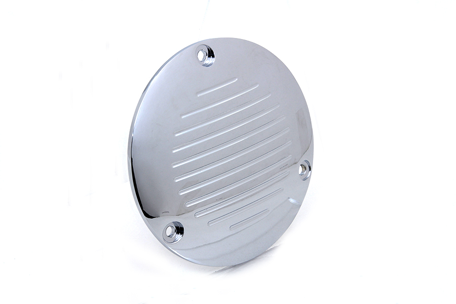 Chrome Grooved 3-Hole Derby Cover