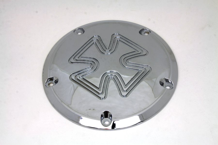 Cross Derby Cover Chrome Billet
