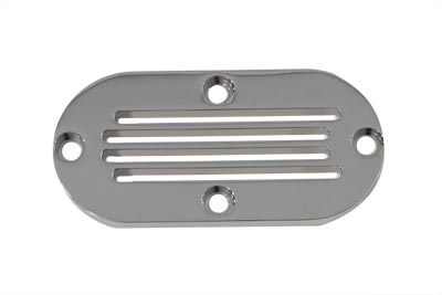 Vented Chrome Oval Inspection Cover for Belt Drive Big Twins