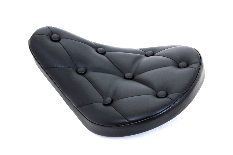 Black Vinyl Solo Seat with Buttons