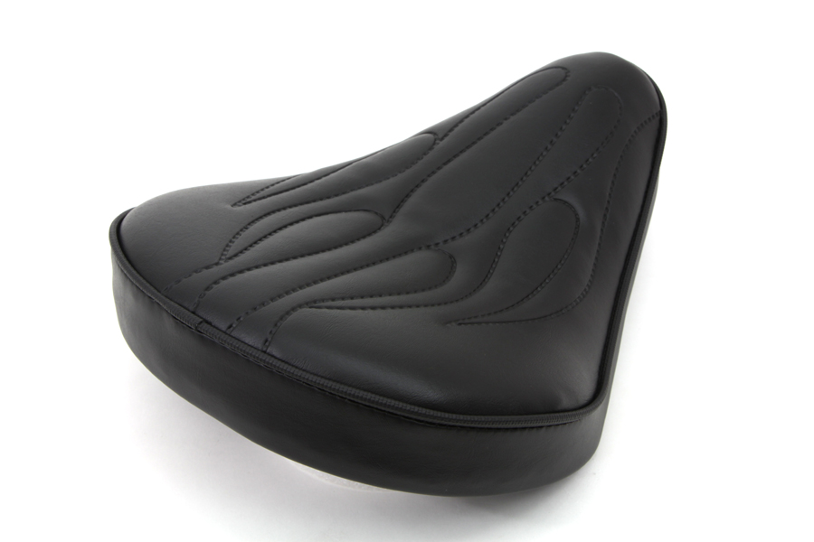 Black Solo Seat with Flame Stitch