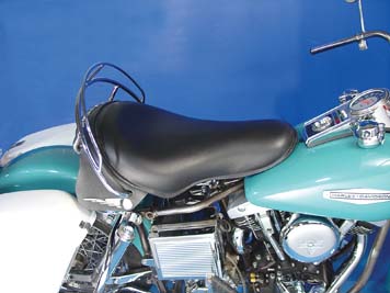 Black Leather Speedwing Skirt Buddy Seat for 1929-84 Big Twin