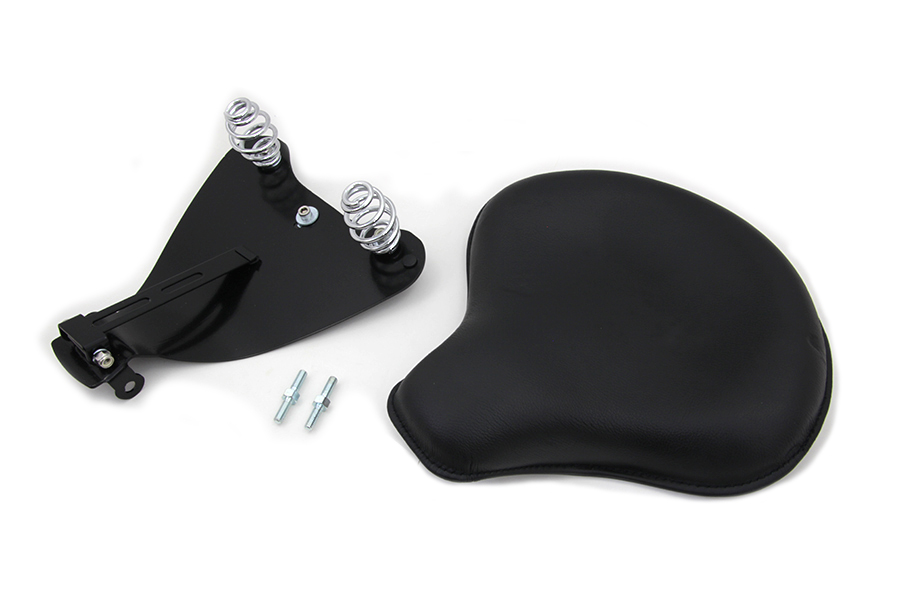 Black Leather Solo Seat with Mount Kit
