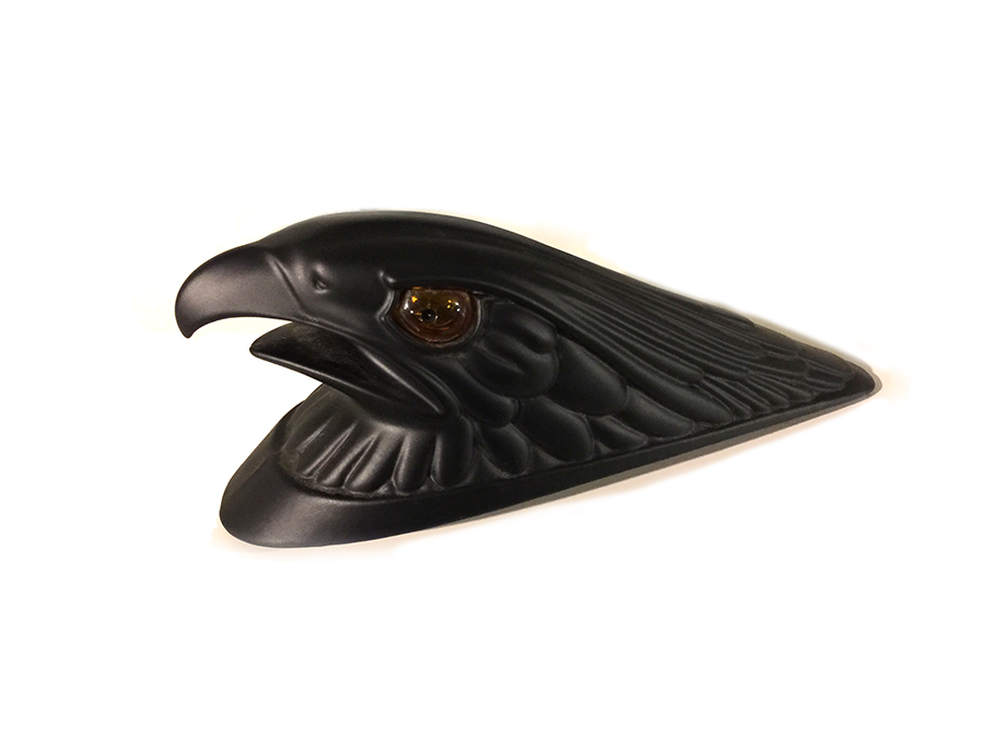 Eagle Front Fender Top Ornament Black