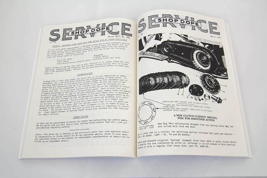 Factory Service Bulletin for 1930-1940 Big Twins