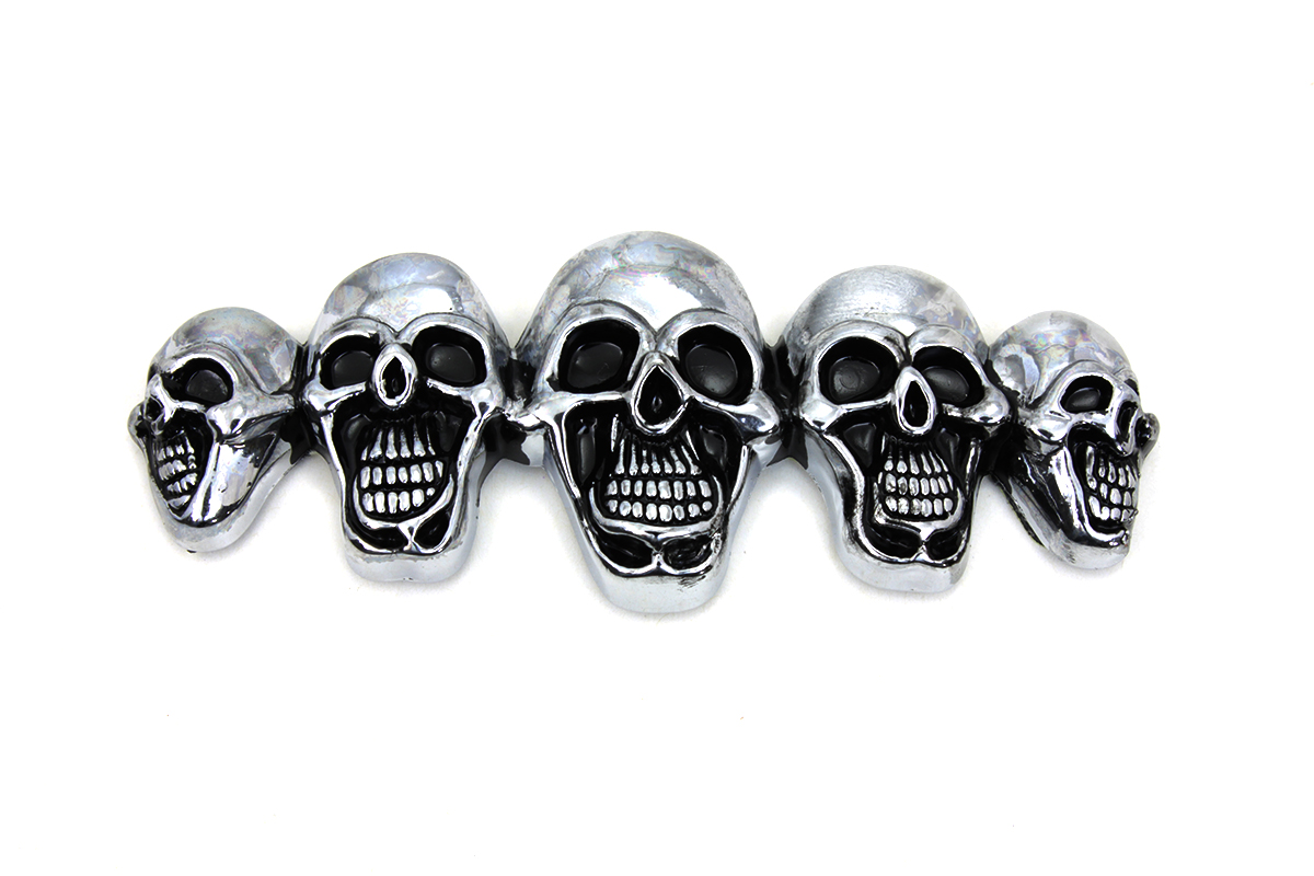 Pewter 5 Skull Emblem