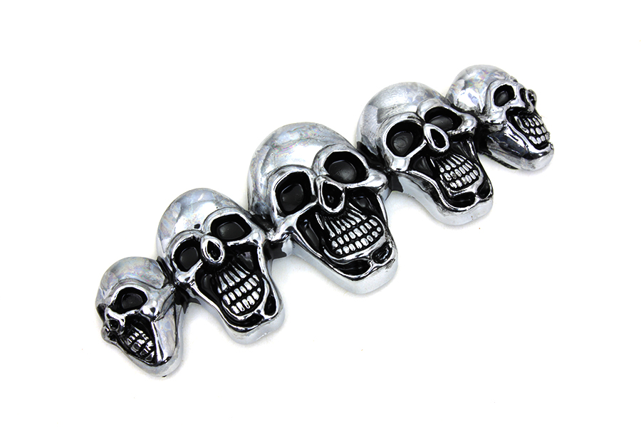 Pewter 5 Skull Emblem