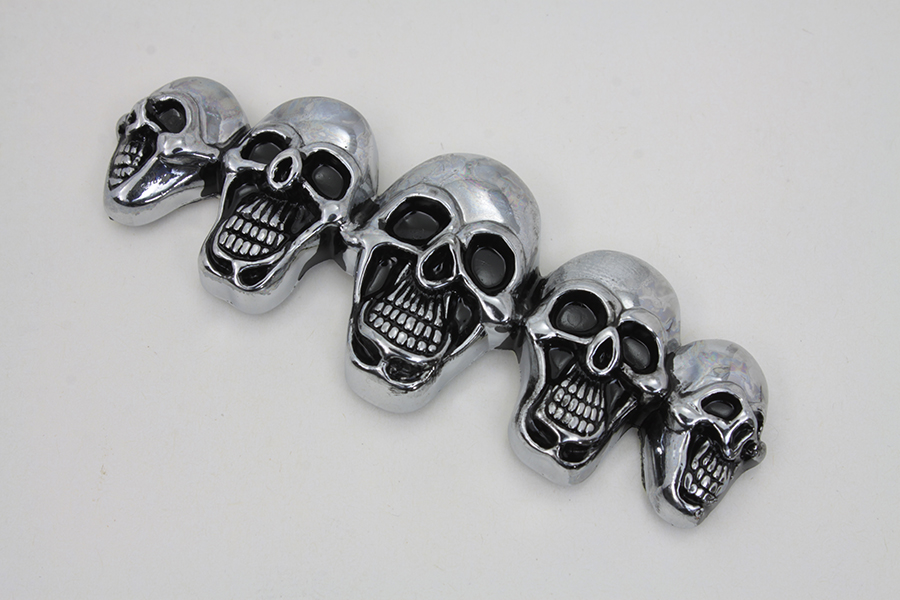 Pewter 5 Skull Emblem