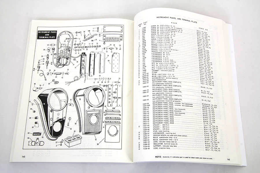 Spare Parts Book for 1961-1971 Big Twins