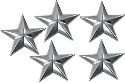 Chrome Decorative Star Studs
