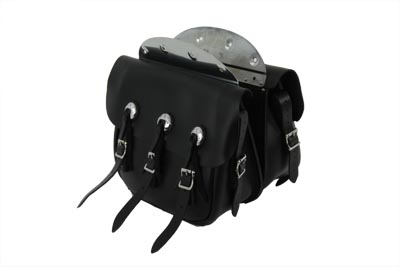 Replica Black Leather Saddlebag Set