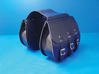 3 Buckle Thro-Over Saddlebags Black