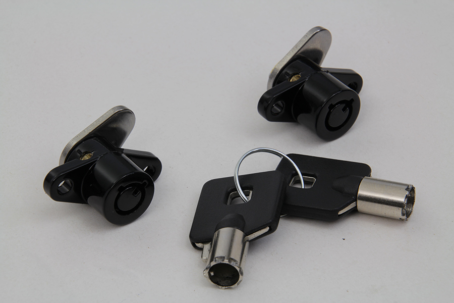 Black Saddlebag Lock and Key Kit