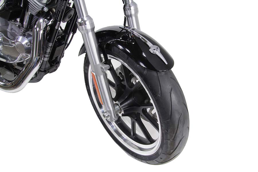 Front Fender Trim Spear w/ Skull for FLH Big Twins