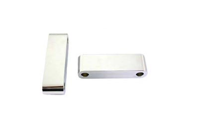 Front Fender Mount Spacer Chrome 1 in. Thick for Wide Glide Forks